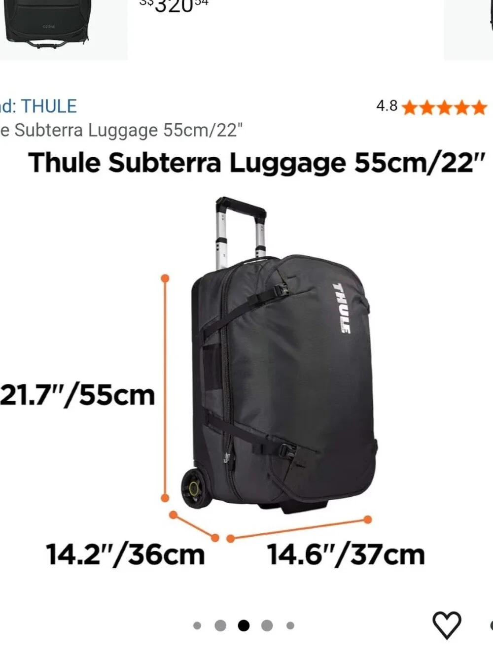 Thule Subterra wheeled duffel bag 55cm/22